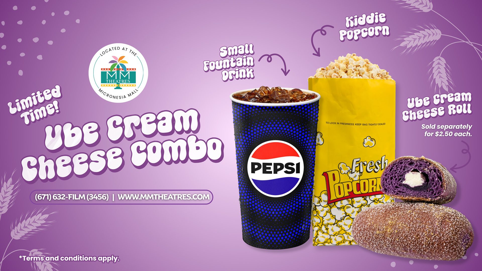 Ube Cream Cheese Roll Combo